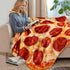 Soft Warm Pizza Round Blanket Travel Portable Wearable Winter Comfortable Blanket Perfect Autumn Gift - STEVVEX Fashion - 752, blanket, blankets, comfortable blanket, pizza blanket, portable blanket, round blanket, round shape blanket, soft blanket, tortilla blanket, warm blanket, winter blanket - Stevvex.com