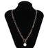 Sparkling Pearl Coin Pendant And Choker Necklace for Women And Girls Wedding Gold Color Long Chain Necklace Jewelry