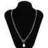 Sparkling Pearl Coin Pendant And Choker Necklace for Women And Girls Wedding Gold Color Long Chain Necklace Jewelry