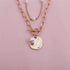Sparkling Pearl Coin Pendant And Choker Necklace for Women And Girls Wedding Gold Color Long Chain Necklace Jewelry