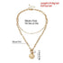 Sparkling Pearl Coin Pendant And Choker Necklace for Women And Girls Wedding Gold Color Long Chain Necklace Jewelry