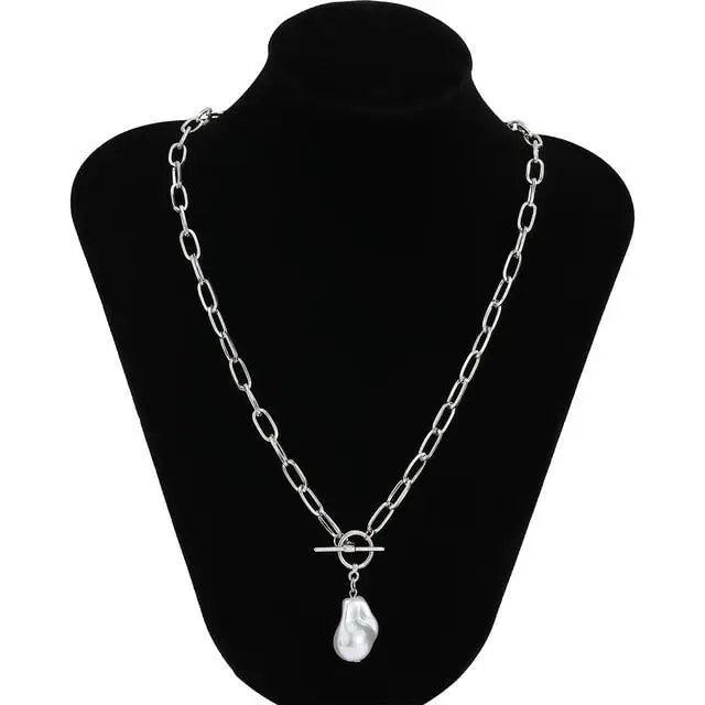 Sparkling Pearl Coin Pendant And Choker Necklace for Women And Girls Wedding Gold Color Long Chain Necklace Jewelry