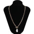 Sparkling Pearl Coin Pendant And Choker Necklace for Women And Girls Wedding Gold Color Long Chain Necklace Jewelry