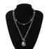 Sparkling Pearl Coin Pendant And Choker Necklace for Women And Girls Wedding Gold Color Long Chain Necklace Jewelry