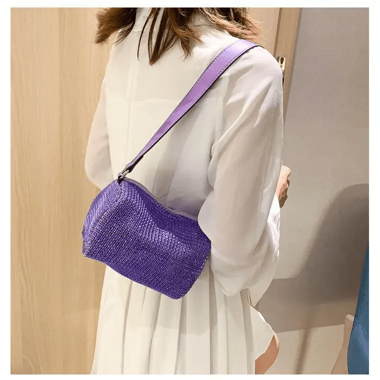 Sparkling Rhinestone Bag For Females Mini Portable Hand Bag Diamond Messenger Bag Fashionable Zipper Feminina Evening