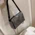 Sparkling Rhinestone Bag For Females Mini Portable Hand Bag Diamond Messenger Bag Fashionable Zipper Feminina Evening