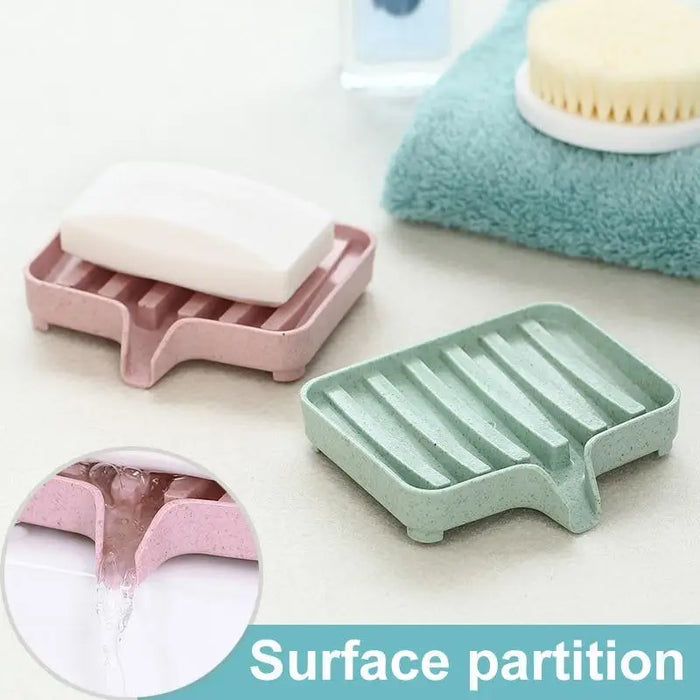 Sponge Holder PP Wheat Straw Storage Rack Drain Soap Box Tray Soapbox 1 Pcs Shower Soap Tray Tool Soap Dish Plate