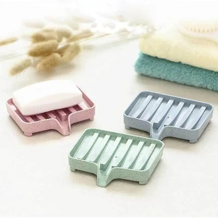 Sponge Holder PP Wheat Straw Storage Rack Drain Soap Box Tray Soapbox 1 Pcs Shower Soap Tray Tool Soap Dish Plate