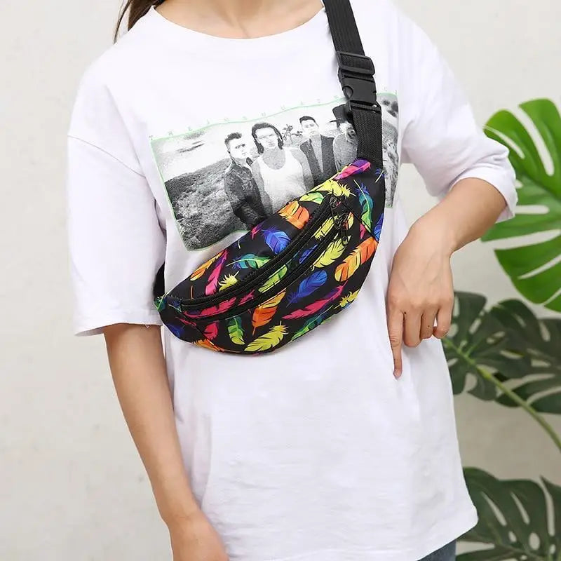 Sports Running Stylish Waist Belt Colorful Printed Cross Body Fashion Chest Bag New Travel And Outdoor Chest Bag