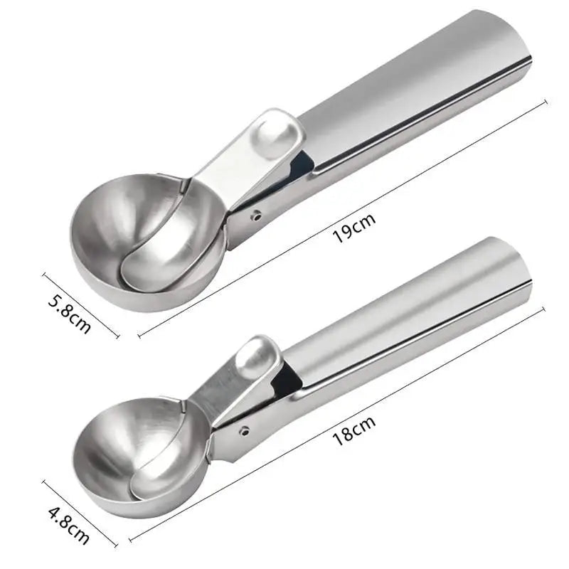 Stainless Steel Ice Cream Scooper, A Good Metal Scoop Tools For Kitchen, For Making Meatball/Melon Ball/Watermelon/Fruits, Measuring Spoon Cup for Cooking Baking - ALLURELATION - 501, best selling ice cream scooper, Fruit & Vegetable Tools, Fruit Dessert spoon, Hot Sale Ice cream scooper, Ice Cream Ball Maker, ice Cream Scoop, Kitchen Tools, kitchen utensils, Kitchenware, Stainless Steel Ice cream scooper, Unique design ice cream scooper, unique design SCOOPER, Watermelon Baller Scoop - Stevvex.com