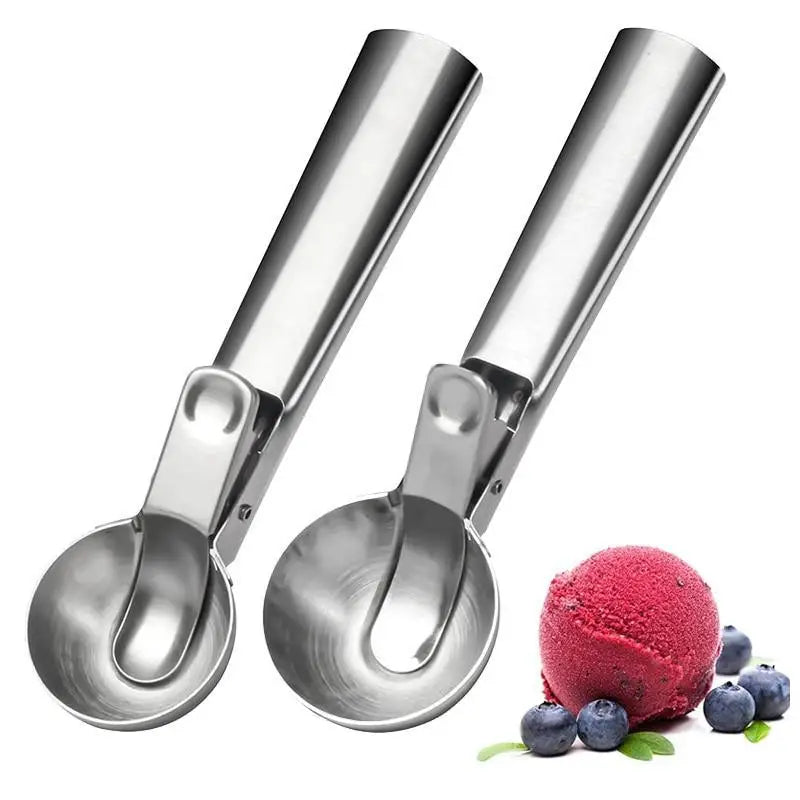 Stainless Steel Ice Cream Scooper, A Good Metal Scoop Tools For Kitchen, For Making Meatball/Melon Ball/Watermelon/Fruits, Measuring Spoon Cup for Cooking Baking - ALLURELATION - 501, best selling ice cream scooper, Fruit & Vegetable Tools, Fruit Dessert spoon, Hot Sale Ice cream scooper, Ice Cream Ball Maker, ice Cream Scoop, Kitchen Tools, kitchen utensils, Kitchenware, Stainless Steel Ice cream scooper, Unique design ice cream scooper, unique design SCOOPER, Watermelon Baller Scoop - Stevvex.com