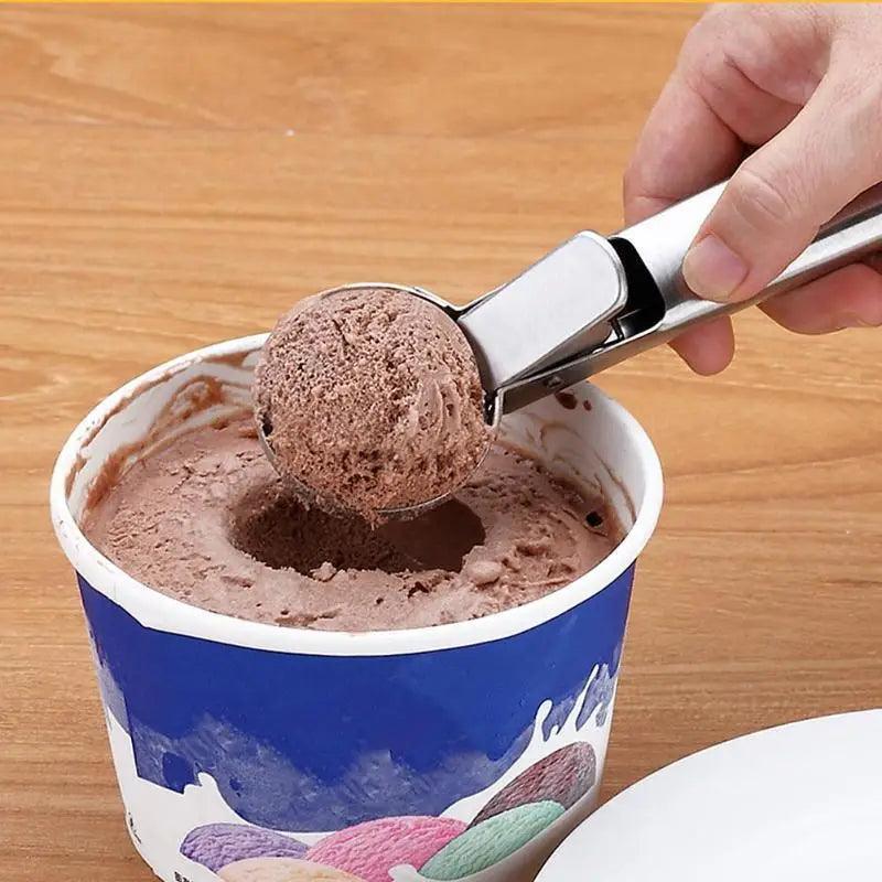 Stainless Steel Ice Cream Scooper, A Good Metal Scoop Tools For Kitchen, For Making Meatball/Melon Ball/Watermelon/Fruits, Measuring Spoon Cup for Cooking Baking - ALLURELATION - 501, best selling ice cream scooper, Fruit & Vegetable Tools, Fruit Dessert spoon, Hot Sale Ice cream scooper, Ice Cream Ball Maker, ice Cream Scoop, Kitchen Tools, kitchen utensils, Kitchenware, Stainless Steel Ice cream scooper, Unique design ice cream scooper, unique design SCOOPER, Watermelon Baller Scoop - Stevvex.com