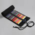 Students Roll Design Black Color Pencil Retro Canvas Wrap Up Pencil Case High Quality Stationary Pouch - STIL5365OIJOJ