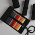 Students Roll Design Black Color Pencil Retro Canvas Wrap Up Pencil Case High Quality Stationary Pouch - STIL5365OIJOJ