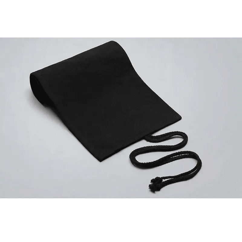 Students Roll Design Black Color Pencil Retro Canvas Wrap Up Pencil Case High Quality Stationary Pouch - STIL5365OIJOJ