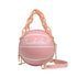 Stunning Ball Purses For Teenagers And Women Stylish Shoulder Bags Crossbody Chain Hand Bags Personalit Leather Pink