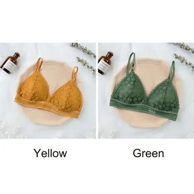 Stunning Hot Look Women’s Lace Bra No Steel Ring Beauty Back comfor Wrapped Chest Comfortable Daisy Brassiere Stretch