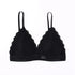 Stunning Women’s French Style Lace Bra Girls Triangle Cup Lingerie With Deep V Wireless Underwear Soft Thin Seamless