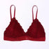 Stunning Women’s French Style Lace Bra Girls Triangle Cup Lingerie With Deep V Wireless Underwear Soft Thin Seamless