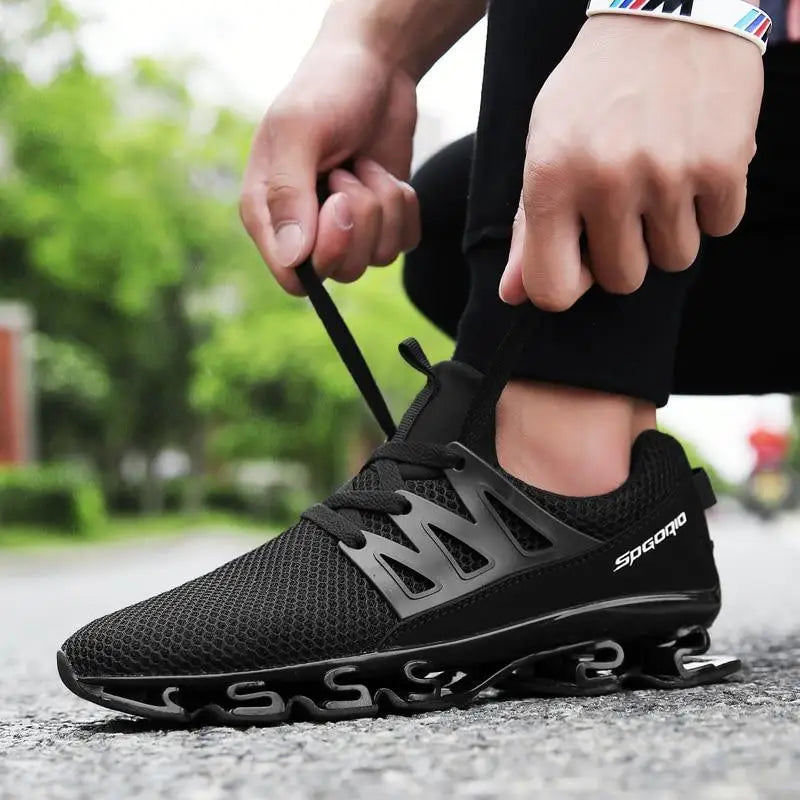 Stylish Black Mens Soft Casual Sneakers Breathable Comfort Sport Elegant Men Sneakers - ALLURELATION - 502, Black Sneakers, Casual Sneakers, Comfort Sneakers, Luxury Sneakers, Modern Sneakers, New Style, Sneakers, Sport Mens Sneakers, Sport Sneakers, Stylish Sneakers, Unisex Sneakers - Stevvex.com