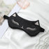 Stylish Cat Eye And Ear Design Pure Silk Double - side Shading Eyeshade Sleeping Eye Mask Blindfolds Eyeshade Health