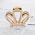 Stylish Geometric Hair Claw For Women Classic Design Metal Claw Clips Hollow Non - slip Hair Catch Jaw Clamp for Women