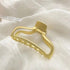 Stylish Gold Silver Hollow Geometric Metal Hair Claw For Women Elegant No Slip Claw Clip Hair Clamp Grips for Women