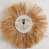 Stylish Interior Hand Woven Cartoon Lion Hanging Decorations Cotton Thread Weaving Animal Head Ornament Children room