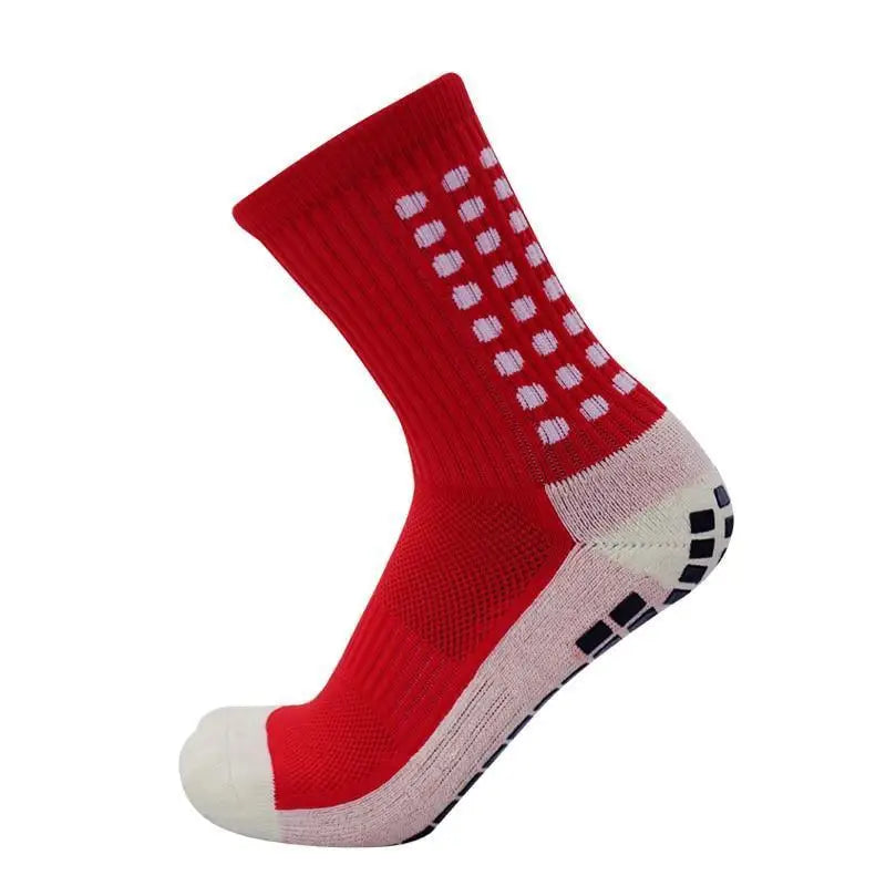 Stylish New Sports Anti Slip Soccer Socks Cotton Football Grip Socks For Men Breathable Sports Running Cycling Socks