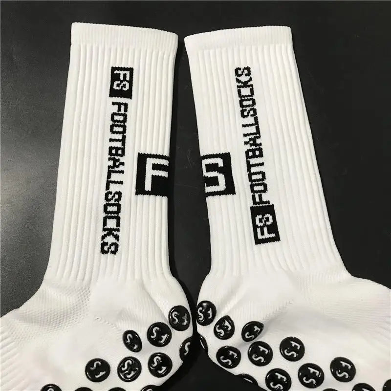 Stylish New Sports Anti Slip Soccer Socks Cotton Football Grip Socks For Men Breathable Sports Running Cycling Socks