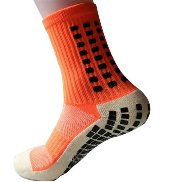 Stylish New Sports Anti Slip Soccer Socks Cotton Football Grip Socks For Men Breathable Sports Running Cycling Socks