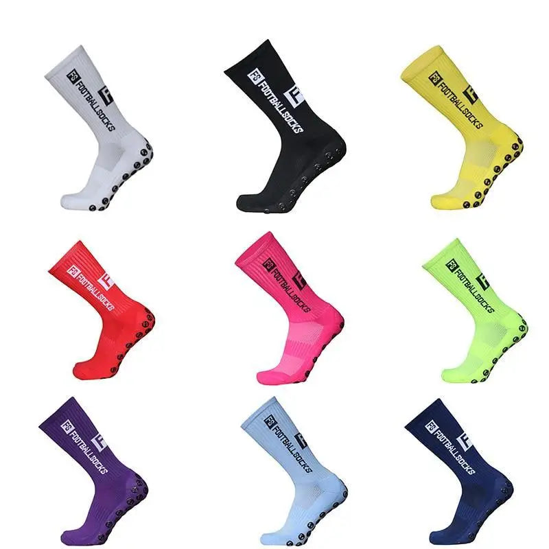 Stylish New Sports Anti Slip Soccer Socks Cotton Football Grip Socks For Men Breathable Sports Running Cycling Socks