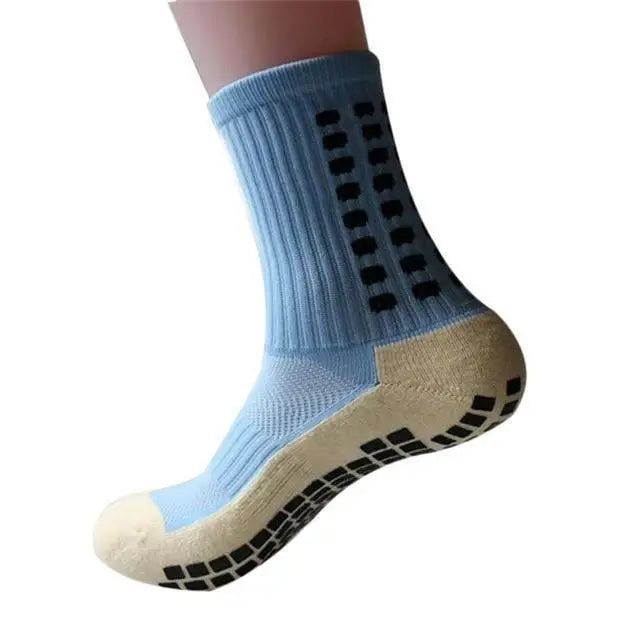 Stylish New Sports Anti Slip Soccer Socks Cotton Football Grip Socks For Men Breathable Sports Running Cycling Socks