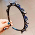 Stylish Pearl Rhinestone Braider Hair Band Weave Head Hoop Styling Tool Beaded Hair Headbands Fashion Double Bangs