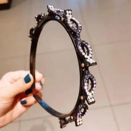 Stylish Pearl Rhinestone Braider Hair Band Weave Head Hoop Styling Tool Beaded Hair Headbands Fashion Double Bangs