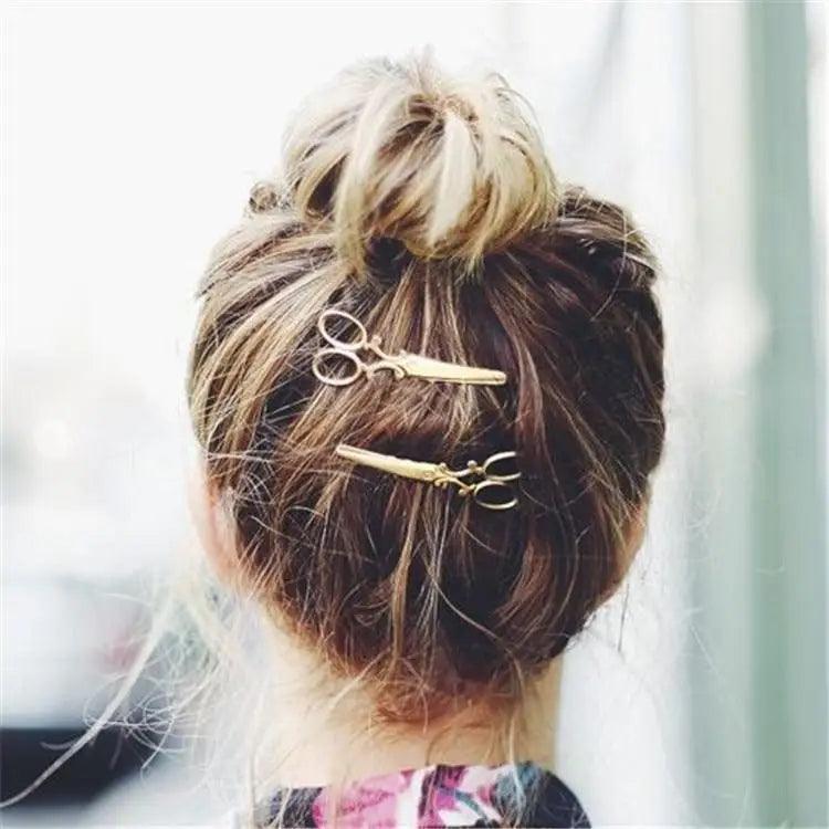 Stylish Scissors Shape Metal Hair Pins For Women Hair Barrettes Pins Hair Accessories for Women Delicate Hair Pin