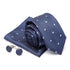 Stylish Silk Necktie With Pocket Square And Matching Cufflinks Set For Men Retro Formal Wear Necktie Set For Men - 9