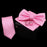 Stylish Solid Color Polyester Tie Bowtie Handkerchief Cufflinks Set For Men Butterfly Wedding Party Necktie Men’s