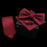 Stylish Solid Color Polyester Tie Bowtie Handkerchief Cufflinks Set For Men Butterfly Wedding Party Necktie Men’s