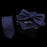 Stylish Solid Color Polyester Tie Bowtie Handkerchief Cufflinks Set For Men Butterfly Wedding Party Necktie Men’s
