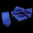 Stylish Solid Color Polyester Tie Bowtie Handkerchief Cufflinks Set For Men Butterfly Wedding Party Necktie Men’s