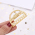 Stylish Solid Color Retro Women Hair Claw Moon Heart Geometric Shapes Hair Clips For Women Cute Metal Gold Hair