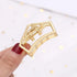 Stylish Solid Color Retro Women Hair Claw Moon Heart Geometric Shapes Hair Clips For Women Cute Metal Gold Hair