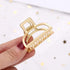 Stylish Solid Color Retro Women Hair Claw Moon Heart Geometric Shapes Hair Clips For Women Cute Metal Gold Hair