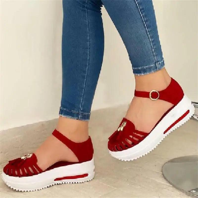 Stylish Summer Women Sandals Elegant Buckle Strap Comfortable Design For Womens - ALLURELATION - 502, Beach Sandals, Buckle Strap, Buckle Strap Sandals, Comfort Sandals, Elegant Sandals, Modern, Modern Sandals, New Style, Shoes, Stylish Sandals, Summer Sandals, Women Sandals, Women Shoes, Womens Sandals, Womens Shoes - Stevvex.com