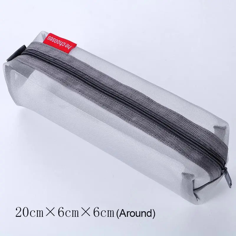 Stylish Transparent Office Pencil Case Simple Design Pen Bags Cute Storage Lightweight Pencil Bags For Student