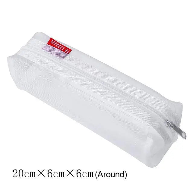 Stylish Transparent Office Pencil Case Simple Design Pen Bags Cute Storage Lightweight Pencil Bags For Student - 3