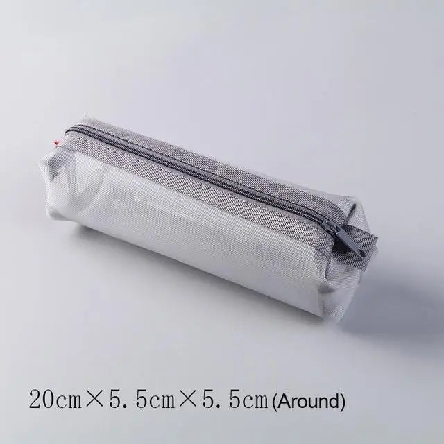 Stylish Transparent Office Pencil Case Simple Design Pen Bags Cute Storage Lightweight Pencil Bags For Student - 7