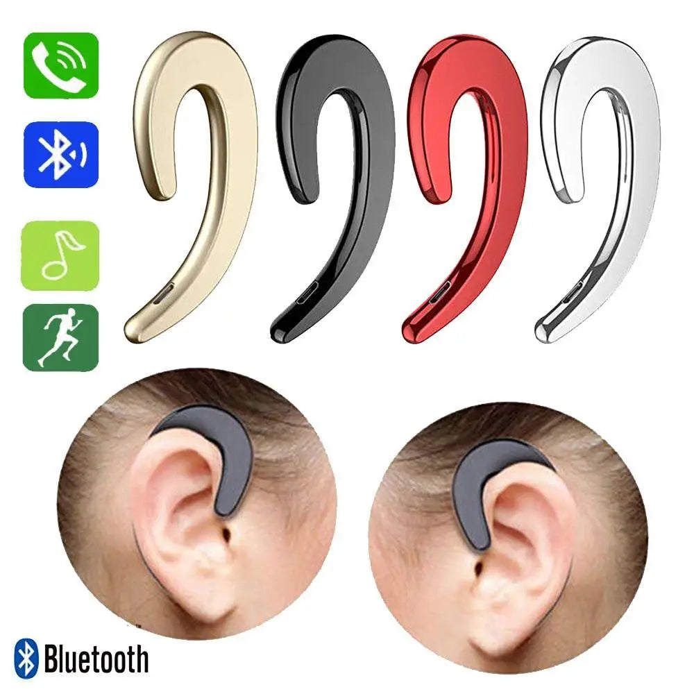 Stylish Unique Design Bone Conduction Earphone Wireless Bluetooth 4.2 Sports Stereo Headset For Laptop Ear Hook Ear