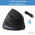 Stylish Vertical Wireless Mouse Game Rechargeable Ergonomic Mouse Modern Design RGB Optical USB Mice For Windows Mac